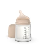 Suavinex, Biberon Anti Colique Zero Zero, avec Tétine Spécial Allaitement (A), pour Bébés +0 Mois, Biberon Nouveau-né, Idéal pour l'Allaitement Mixte, Tétine Imitant le Sein, 180 ml, Light