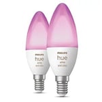 Philips Hue Philips Hue E14 Candle RGB & White LED Smart Light Bulb 4W 470lm 2 P