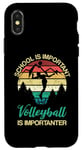 Coque pour iPhone X/XS L'école est importante mais le volleyball est importateur pour les jeunes enfants