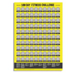 Poster À Gratter Challenge 100 Jours Fitness Défi Cadeau Sportif