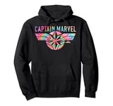 Marvel Captain Marvel Logo Banner Tie Dye Colors Sweat à Capuche