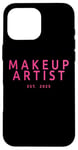 Coque pour iPhone 16 Pro Max Maquillage Artist Est. 2025 Beauté School Cosmétologie Graduation