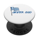 Dieu grec pour homme grec, ascendance grecque, design simple PopSockets PopGrip Interchangeable