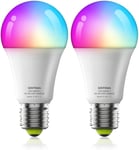 GRIFEMA E27 Smart Bulb, Colour Changing Alexa Light Bulbs, Work with Alexa,... 