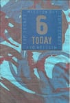 Age 6 Happy Birthday Card Blue Camouflage Camo Army Cadet Top Secret Mission