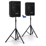 Paire d'enceinte passives Ibiza Sound XTK8-MKII - 8"/20cm 2x200W - Sono DJ Bass reflex à 2 voies - Supports pieds inclus+Clé 32G