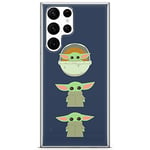 ERT GROUP mobile phone case for Samsung S22 ULTRA original and officially Licensed Star Wars pattern Baby Yoda 007 optimally adapted to the shape of the mobile phone, case made of TPU