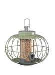 The Nuttery Bird Seed Feeder LAND03 - Lantern Style, Squirrel-Proof, All-Weather Steel Construction - Large Capacity Garden Bird Feeder with Easy-Fill Design - Celadon