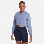 Nike Sweat-Shirt C / à Capuche Femme Dri-Fit Toison Crop - 493 (Bleu)