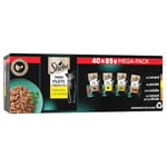 SHEBA Mini Filets - Sachets Fraîcheur en Sauce, Sélection à la Volaille pour Chat Adulte - 40x85g