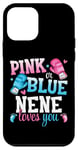 iPhone 12 mini Pink Or Blue Nene Loves You Boxing Gender Reveal Party Case