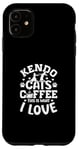 Coque pour iPhone 11 Kendo Cats Coffee This Is What I Love - Kendo japonais