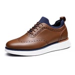 Bruno Marc Hommes Chaussures Oxfords Derby Chaussure Ville Homme pour Bureau Costume Mariage Marron SBOX2326M-E Taille 42 (EUR)