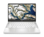 HP Chromebook 14a-na0005sf Ordinateur Portable 14' FHD (Intel Celeron B830, RAM 8 Go, eMMC 128 Go, AZERTY, ChromeOS) Blanc