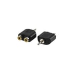 Adaptateur stéréo 2 x RCA F / Jack 3.5 M