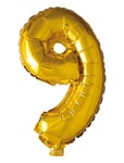 Joker Foil Balloon Number 9 Gold 86 Cm Guld