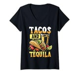 Womens TACO'S AND TEQUILA CINCO DE MAYO V-Neck T-Shirt