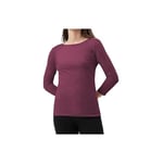 BODYWEAR LTD - Woman's Long Sleeve Round Neck T-Shirt Top - Stylish and Versatile - Casual Wear - Relaxed Fit - Everyday Comfort - Perfect Wardrobe Essential for All Seasons (Wine, UK Size S/M)