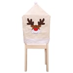 4PC Deer Hat Chair Covers Christmas Decor Dinner Chair Xmas  Sets Reindeer V5R5