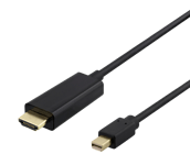 DELTACO – Mini DisplayPort / HDMI -kaapeli, 3 m, musta (110021)