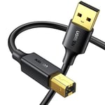 UGREEN Printer Cable, USB A to B Lead 24K Gold Plated, USB 2.0 to USB B Cable, USB Type B Male Scanner Printer Cord Compatible with Epson HP Canon Envy Lexmark Dell Brother Printer DAC Xerox etc(2M)