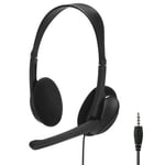 CASQUE AVEC MICRO bureau pour PC stéréo, noir télétravail