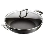 Le Creuset Sauteuse Provençale Anti-Adhérente en Aluminium Forgé avec Couvercle, 30 cm, Anthracite/Argenté,51107300010502