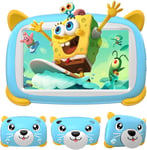 U7 Tablette Enfants 7 Pouces Avec Wifi¿Tablette Android Avec Gms Certified¿4Gb Ram 64Gb Rom/Tf 1Tb Tablette Tactile,Double Camera Contrôle Parental Tablette Educative Avec Kid-Proof Etui(Blau)