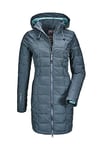 Killtec womens Parka en duvet avec capuche zippée Skane WMN Quilted PRK, vert bleu foncé, 36, 35618-000