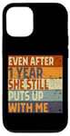 iPhone 12/12 Pro Mens Funny 1 Year Marriage Wedding Anniversary for Him Case