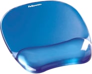 Fellowes Crystals Gel Mouse Mat With Wrist Support, Blue