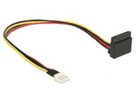 DELOCK – Power Cable SATA 15 pin receptacle > 4 pin floppy male metal 30 cm (85511)