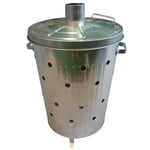 Galvanized Incinerator Paper Leaf Wood Waste Burner Garden Rubbish Fire 90l