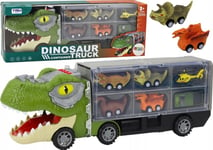 Leantoys Dinosaurie Transportbil 6St Ljus Ljud Grön