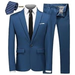 Costume Homme Uni 3 Pièces De Slim Fête Soirée Mariage Business Fit Grande Vêtements Masculin Wz227