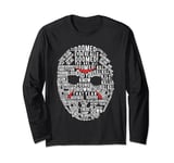 Friday The 13th Jason Text Mask Long Sleeve T-Shirt