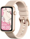 Montre Connectée Femme Montre Intelligente Avec Podometre Cardiofrequencemetre Spo2 Suivi De Cycle Suivi Sommeil Fond D Écran Personnalisé 24 Modes Sportifs Notification Waterproof Rose