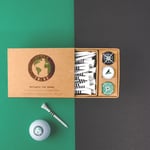 Green Swing Bamboo Golf Tees & Compass Ball Markers | Golf Gift Set