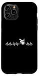 Coque pour iPhone 11 Pro Drums Heartbeat Musicien Groupes de musique Vintage Batterie Batteur