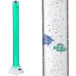 Changement de couleur de commutateur de câble de lampe sur pied de poisson décoratif clair de colonne d'eau de LED RVB
