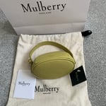 Leather Mulberry Mini Pouch Zip Bag Heavy Grain Meadow Green  new RRP £315