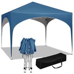 Woltu - Tonnelle de Jardin Tente de Fête avec Toit en Demi-Cercle, Pliable Imperméable, Pieds Réglables, 3x3m Bleu