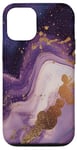 iPhone 13 Aesthetic Purple Abstract Elegant Stone Design Case