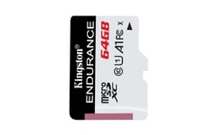 KINGSTON 64GB MICROSDXC ENDURANCE 95R/30W C10 A1 UHS-I CARD ONLY (SDCE/64GB)