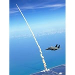 Space Shuttle Atlantis Launch Strike Eagle Patrol Photo Premium Wall Art Canvas Print 18X24 Inch