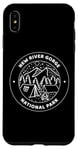 Coque pour iPhone XS Max Parc national de New River Gorge, camp, montagne, feu, arbre, lune