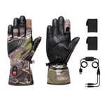 G-HEAT - Gants de Chasse Chauffants Approche - Mixtes - Doigtier Amovible - Résistants - Bonne préhension - Coupe-Vent - Etanches. Fournis avec 1 Paire de Batteries et câble de Recharge