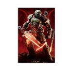 TUOXIE DOOM Eternal Game Warrior Canvas Art Poster and Wall Art Picture Print Modern Family bedroom Decor Posters 24x36inch(60x90cm)