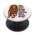 Lion, anniversaire, bête, lion de Juda, roi de la jungle, hommes, garçon, père et fils PopSockets PopGrip Adhésif