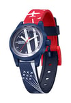 Citizen Q&Q Red Arrows solar powered 32mm watch, charges with sunlight or any other fluorescent light source, water resistant to 100m, 2 year warranty, for boys and girls R03A-503VY